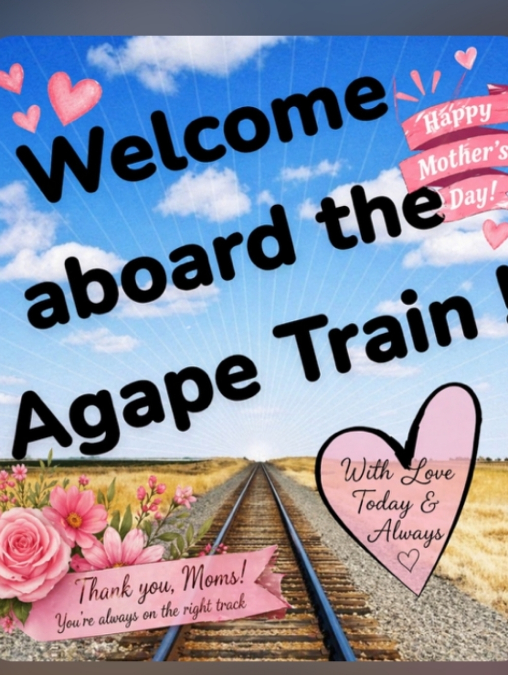 Agape Train Share Show Tile- Like To Be Notified